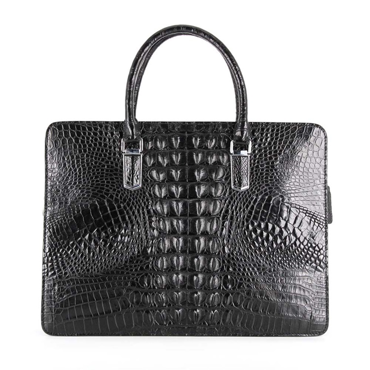 Wholesale high quality  genuine leather crocodile printed leather   briefcase laptop bag
