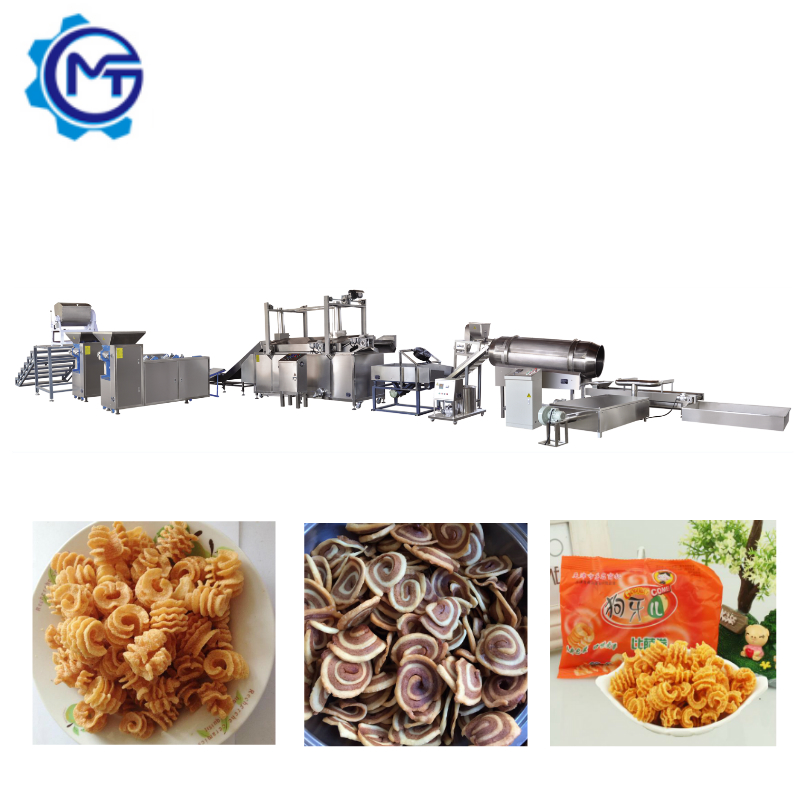 300kg/H Fried Snack Production Line Sala Bugles Rice Crust Machine