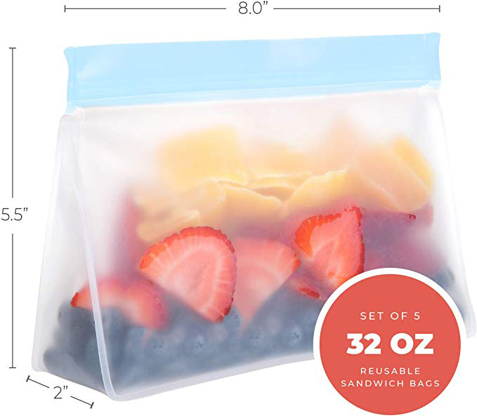 Christmas Reusable PEVA Ziplock Cooler Bags Set for Food or Cosmetic