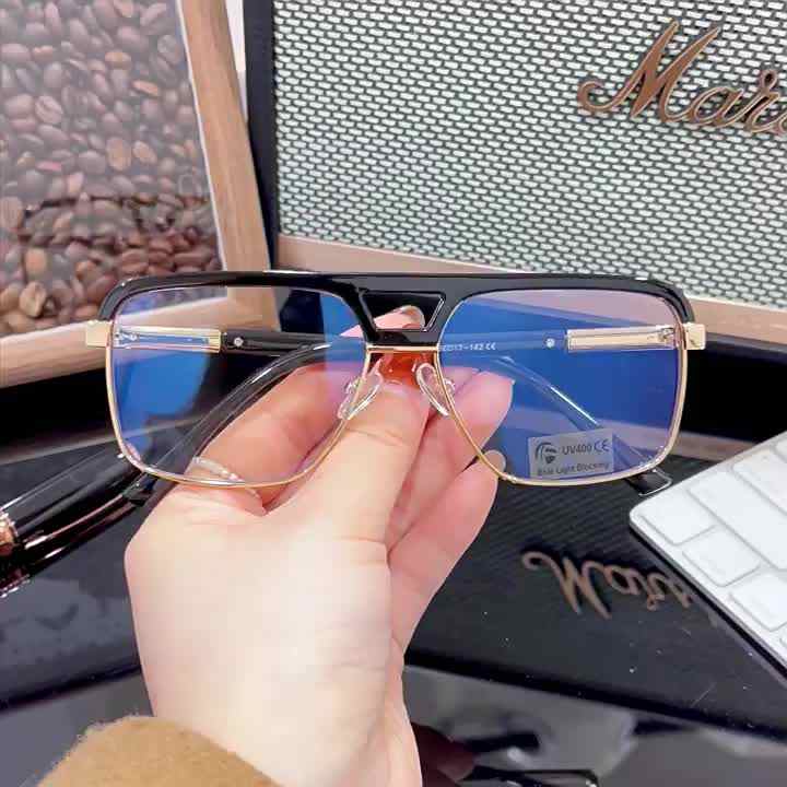 600 To 0 ]Anti-Blue Light Myopia Eyeglasses With Grade Women Students Fashion Nearsighted Glasses Square Frame Glasses | PH