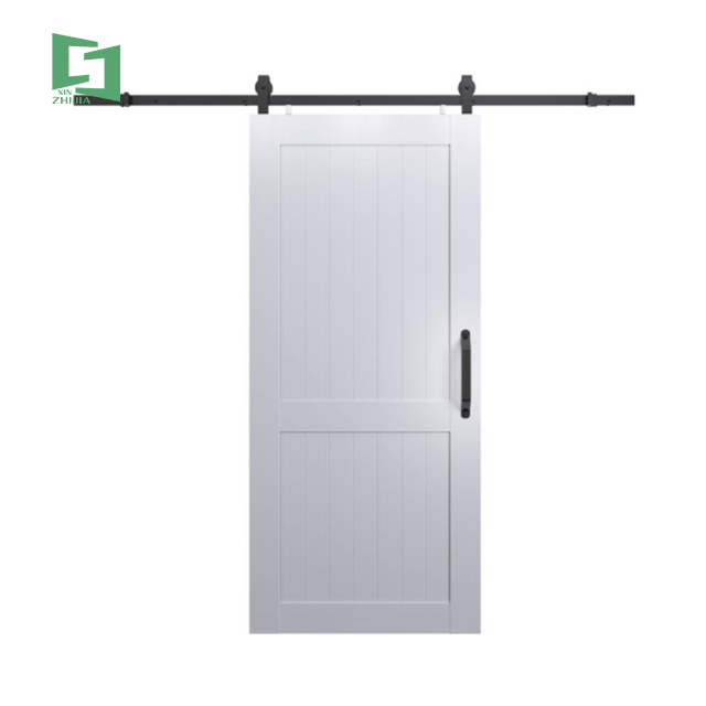 Interior mini shaker style white roller pocket metal wheel track wood sliding handle hardware teak mahogany barn solid wood door