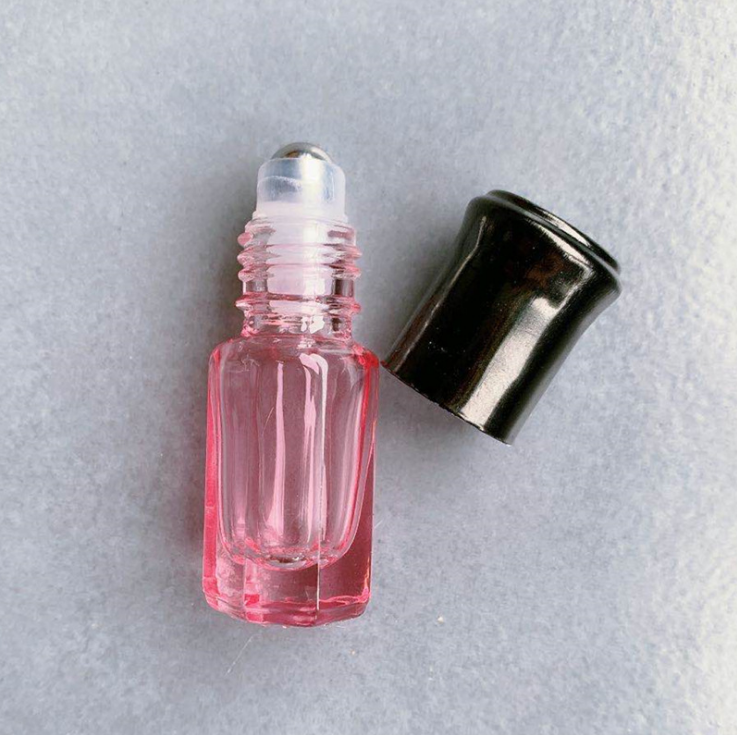 Clear Roller Glass Cosmetic Containers 6ml 3ml Octagonal Glass Bottle