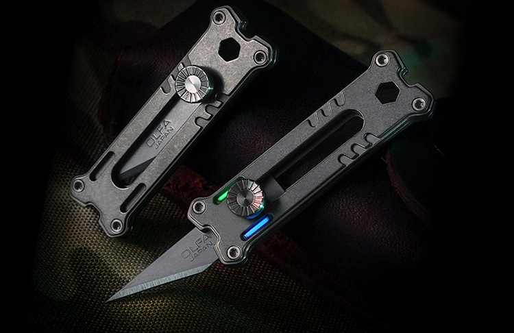 mecarmy ek12 钛迷你钥匙扣工具刀户外等钥匙扣口袋滑刀 (无 4 trils)