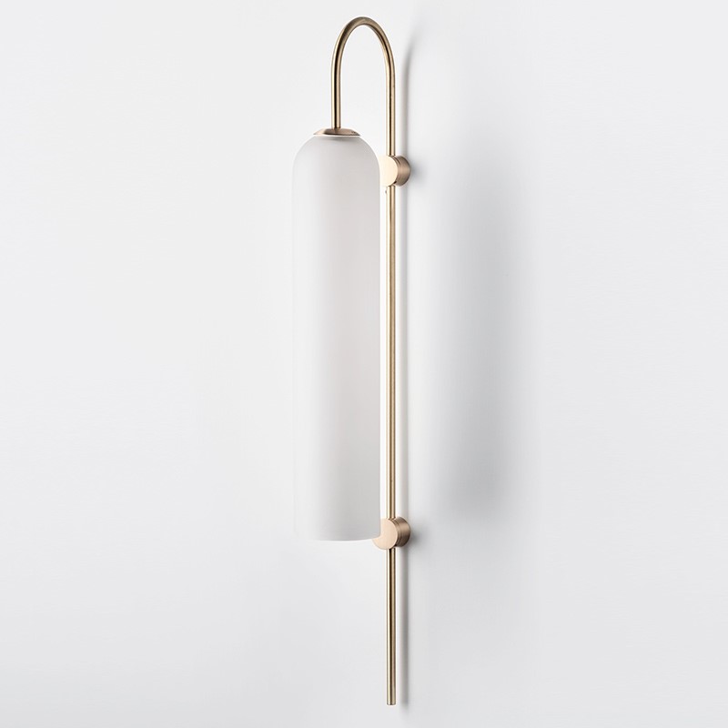 Modern decorative bedroom wall lamp with blue shade