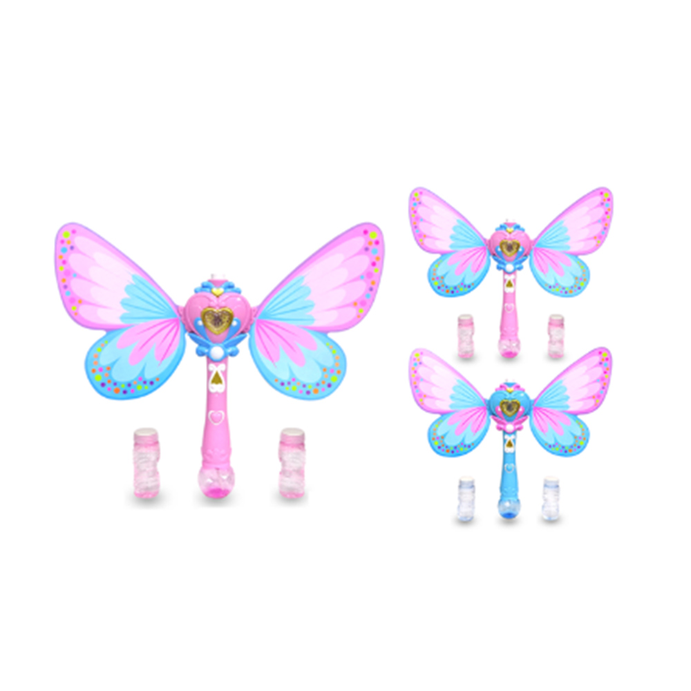 Два крыла коробочке в форме бабочки мыльные пузыри музыки и функция светового сигнала 50 мл пластиковая игрушка мыльных пузырей