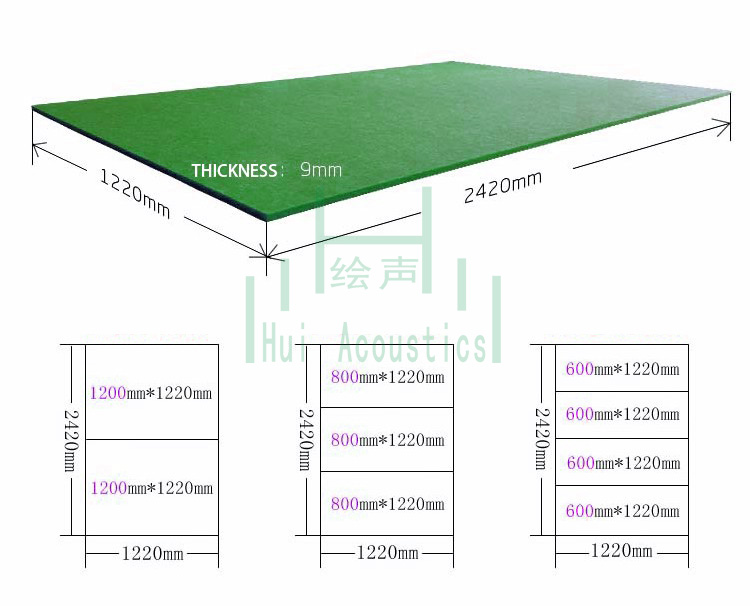 Acoustic Materials for Theater Fiberglass Wall Board Polyester Fiber Acoustic Panel
