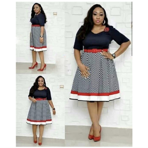 African Clothing Office Lady Sexy Fashion Clothes Midi Clothing Latest Patterns