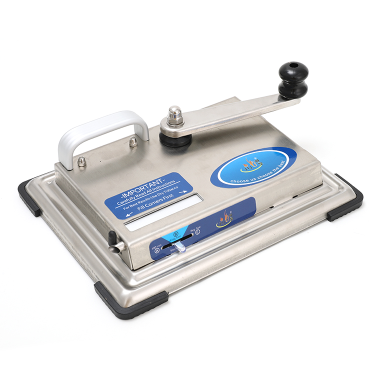 亚马逊不锈钢高品质批发家用黑色粉末涂层金属银色手动卷烟机