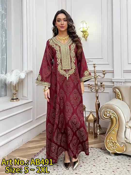 AB491 Luxury Muslim Evening Dress - Morocco Kaftan