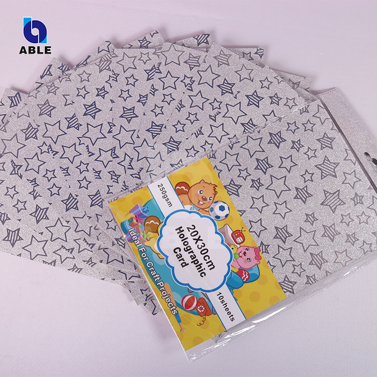 Factory Quality 250GSM Glitter Patterned Paper Cardstock from China