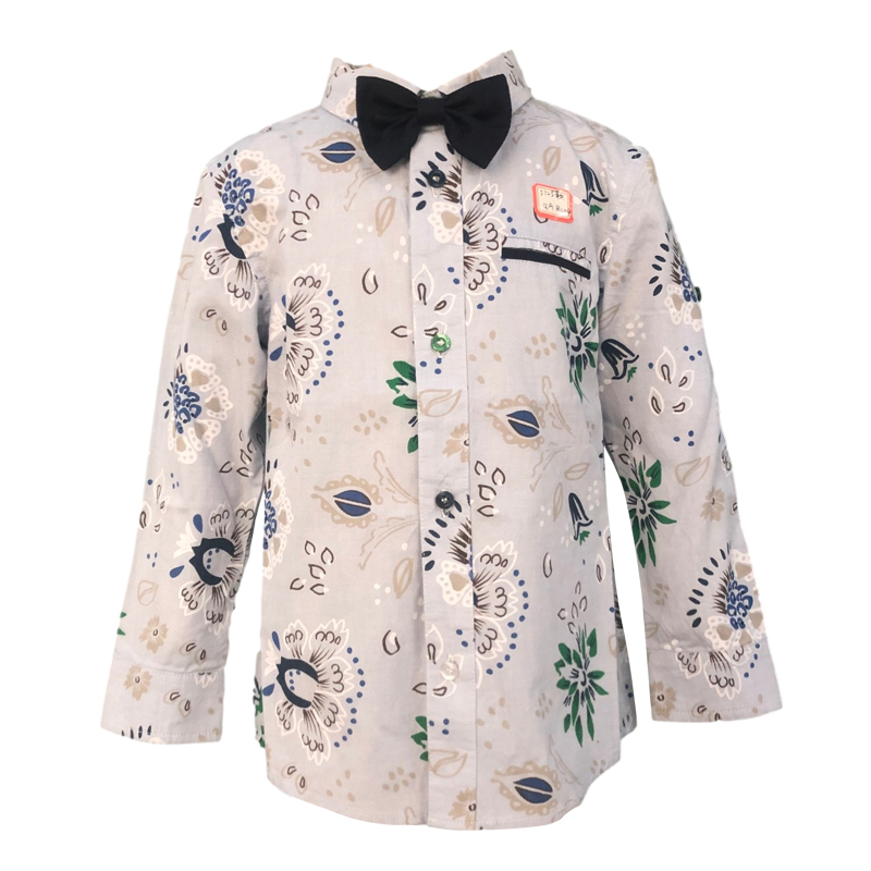 Новинка 2021, рубашки для мальчиков, рубашка с длинным рукавом и цветочным принтом, Детская рубашка с индивидуальным принтом