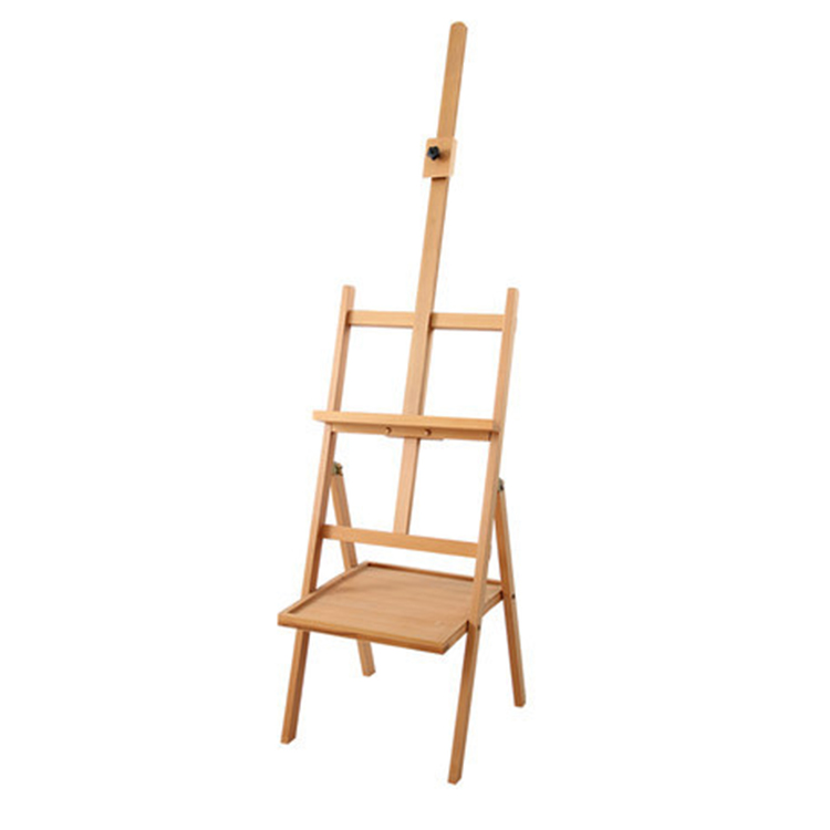 Beech Wood Art Gallery Display Artist Stand Wood Painting Easel with Drawer