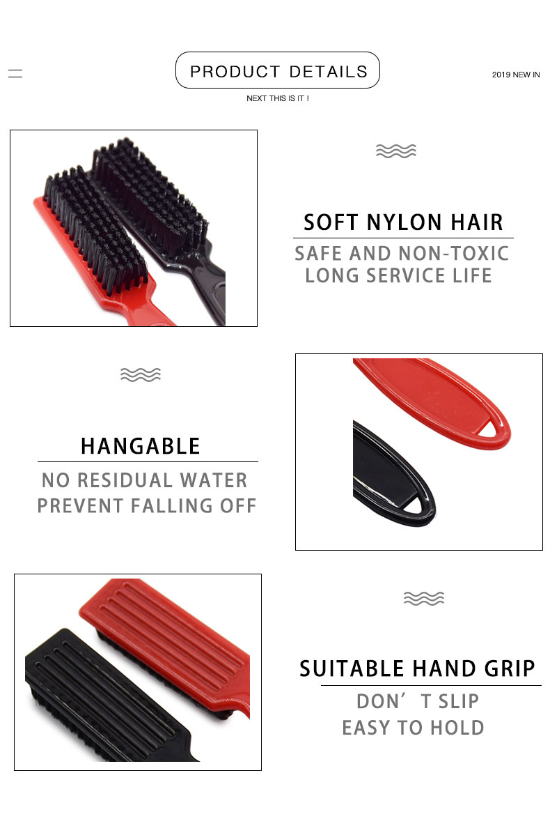 Acceptable custom logo plastic handle beard cleaning brush barber brush neck sweeper tool