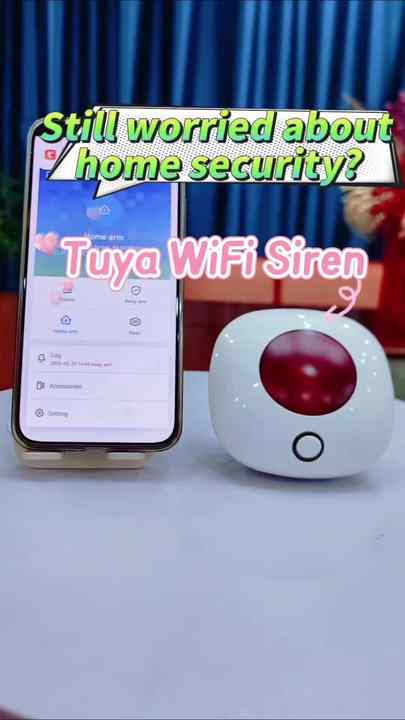 Tuya Smart Life Wireless WiFi Siren Alarm Sensor Sound And Light Alarm Siren Support Alexa For Home Security Wireless Transmission Signal I231672096 Tuya Smart Life Wireless WiFi Siren Alarm Sensor Sound And Light Alarm Siren Support Alexa For Home Security Wireless Transmission Signal I231672096