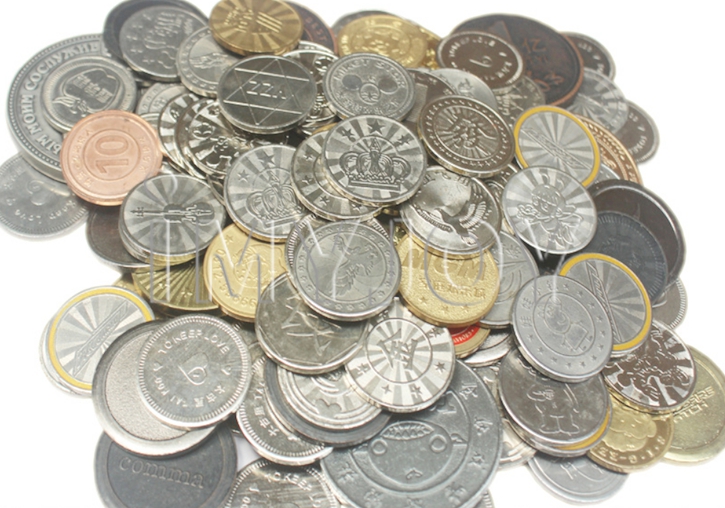 自定义街机游戏令牌硬币金属游戏硬币为自动贩卖机插槽赌场投币机令牌