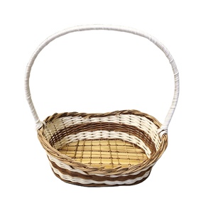 WATCBQ Cesta De Frutas De Rat/án Cesta De Mimbre Ovalada Cesta De Pan Cesta De Servicio Comida Fruta Cesta De Almacenamiento De Almacenamiento De Cosm/éticos-Marr/ón