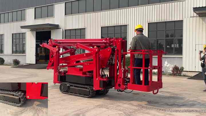 Cherry Picker 10m-20m Spider Type Crawler Self Elevator Aerial Work ...