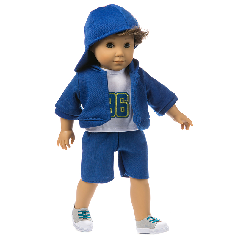 Зимнее спортивное пальто верхняя одежда брюки для девочек Рубашка Hat Baby Doll Одежда мальчиков наряды Fit 18 дюймов детские игрушки куклы