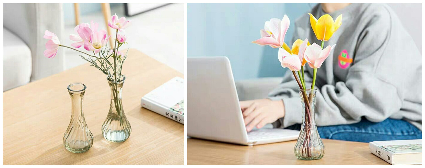 Factory Supplier Decorative Luxury Modern Mini Glass Flower Vase