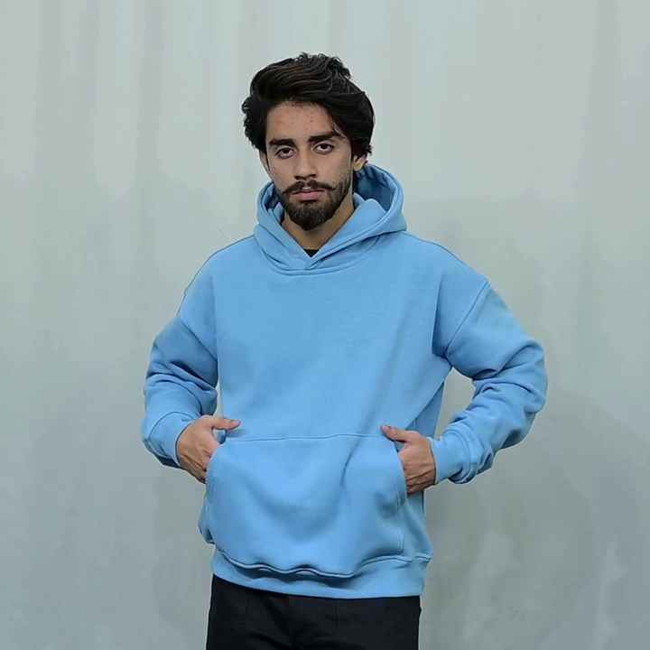 Pullover Hoodie Boohoo Printed Hoodies Sky Blue Hoodies Mens