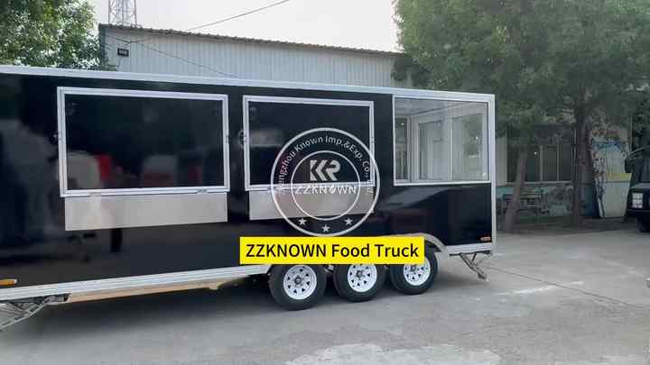 2026 Commercial Mobile Snack Trailer Wood Fire Pizza Oven Food Truck ...