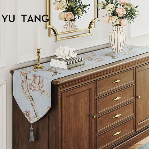 美式风格表亚军与流苏定制织物表亚军家居装饰