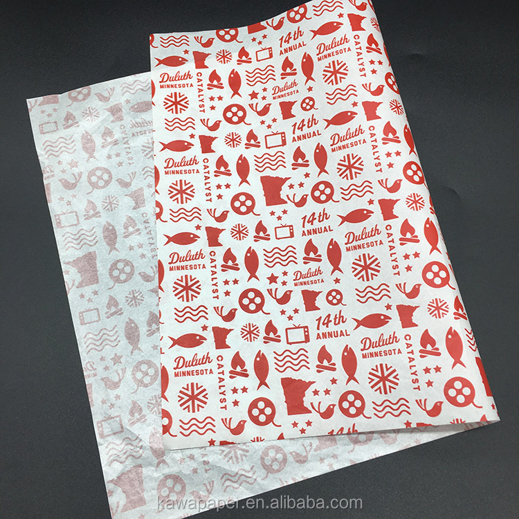 Greaseproof Burger Food Wrapping Deli Wrap Paper