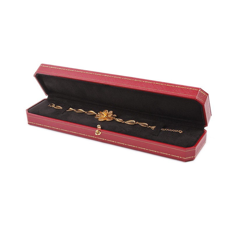 High Quality Gift Case PU Leather Jewelry Box For Ring Pendant Necklace Set