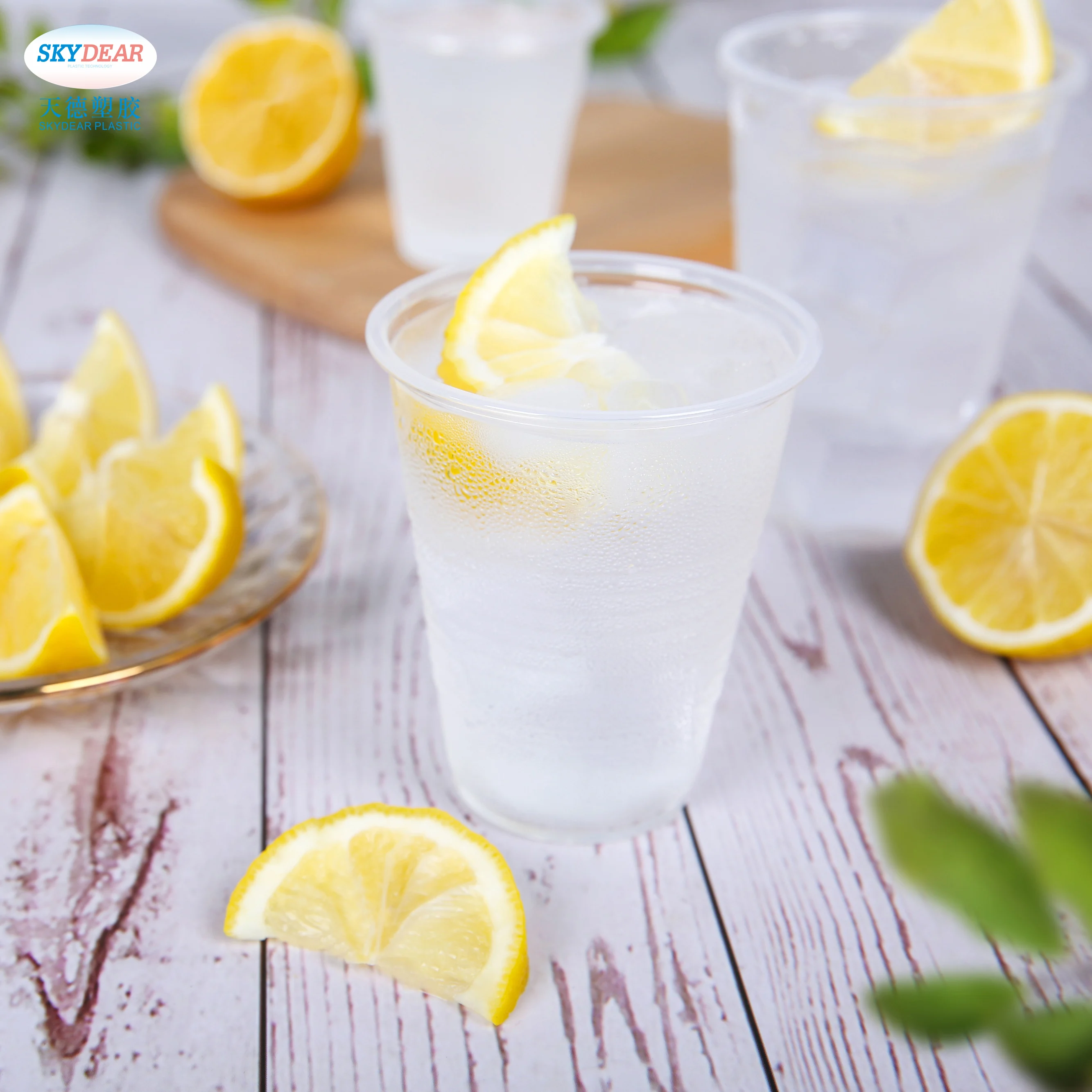 Перерабатываемые оригинальными биоразлагаемыми симпатичными маленькими прозрачными пластиковыми чашками для питья воды для девочек, набор для выноса с соломинкой, Китай