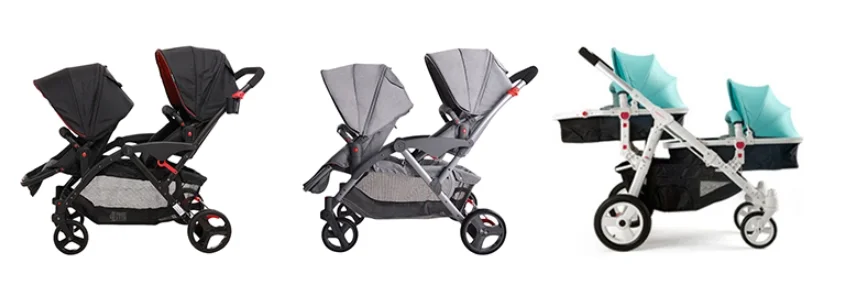 2020 double poussette baby twins double strollers pram