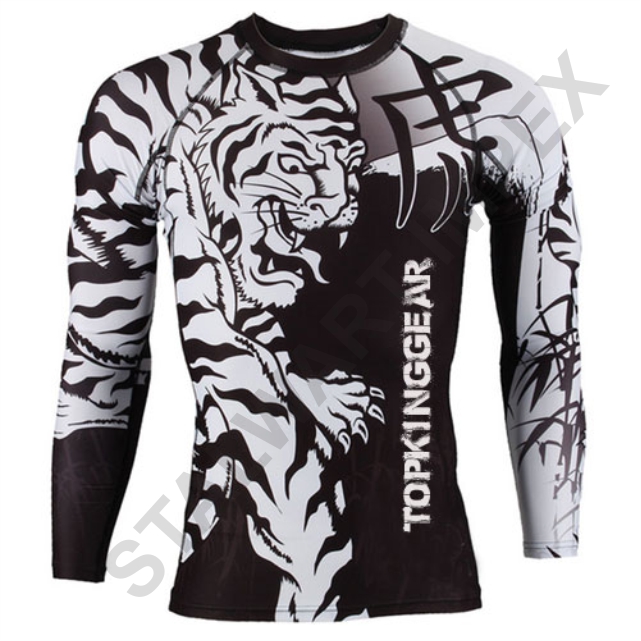 Пользовательская пустая спортивная одежда для ММА с длинным рукавом, Мужская одежда для защиты от УФ-лучей, нагрудная защита