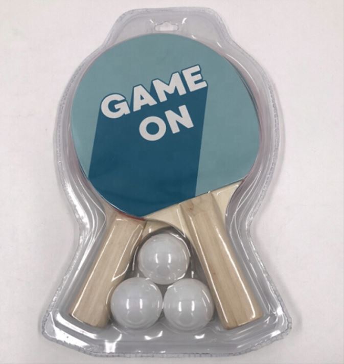 Набор для настольного тенниса 2 летучие мыши 3 мяч для пинг-понга с блистерной упаковкой