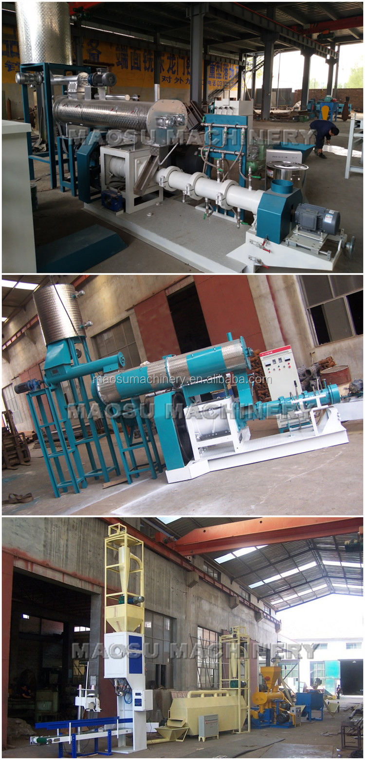China extruder floating fish feed manufacturing machinery