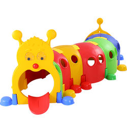 Moetry Hot Sale Kindergarten Kids Outdoor Plastic Play Tunnel Colorful Caterpillar Tunnel Toy for Toddlers
