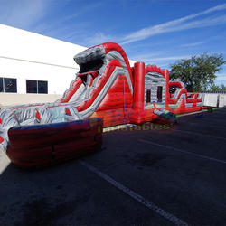 Giant carnival playground slide bouncer pool structure gonflable bounce house inflatable obstacle course