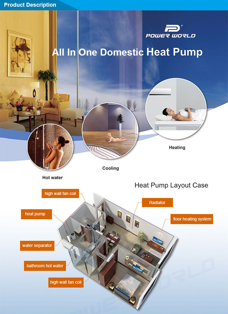 150L 200L 300L Air Source Heat Pump Efficient Water Heating
