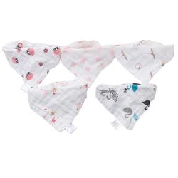 MYMC Customized 100% Organic Cotton Boys and Girls Soft  Drooling and Teething Bib Absorbent Hypoallergenic Baby Bandana Bibs
