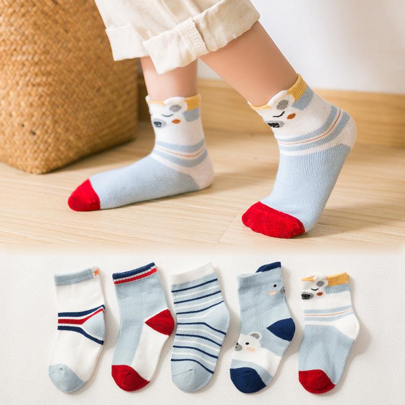 New Baby Kids Soft Cotton Socks Boys,Girls,Baby,Cute Cartoon animal Stripe Dots Fashion Sport Socks Autumn Winter Gift B1