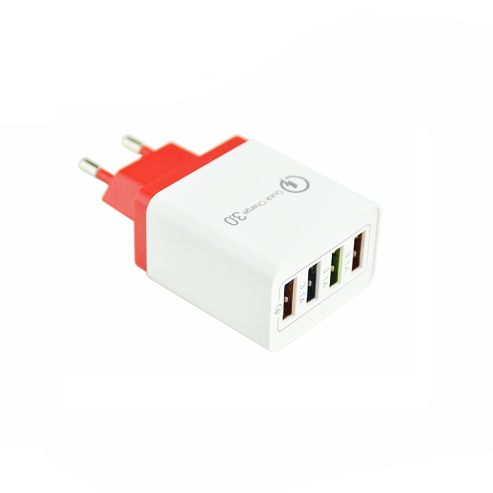 SIPU красное настенное зарядное устройство быстрое зарядное устройство qc 3 порта usb type-c uk настенная розетка быстрый мобильный телефон Ues