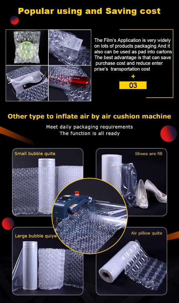Air Column Film, Packing Roll, Mailing Delivery Protection, Buffering Cushion Wrap, Inflatable Buffer Sheet