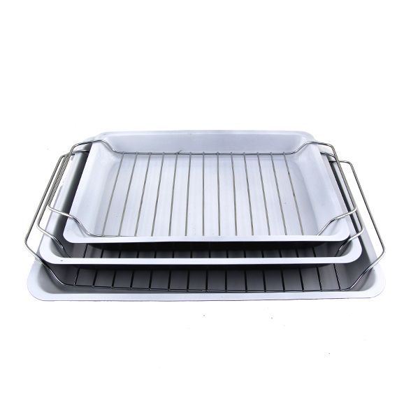 QJP 174924 Антипригарная посуда для выпечки 3 шт. сковорода для печенья со стойками набор сковородок для выпечки