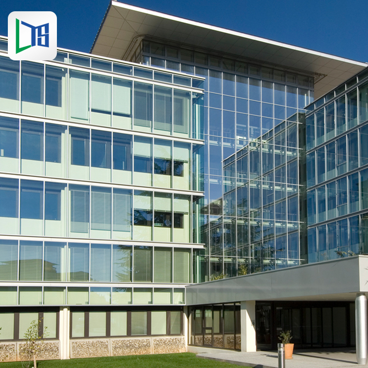 Alumínio do painel de parede de cortina de vidro visível exterior vidros duplos de vidro curvo e de alumínio e sistema de parede de cortina