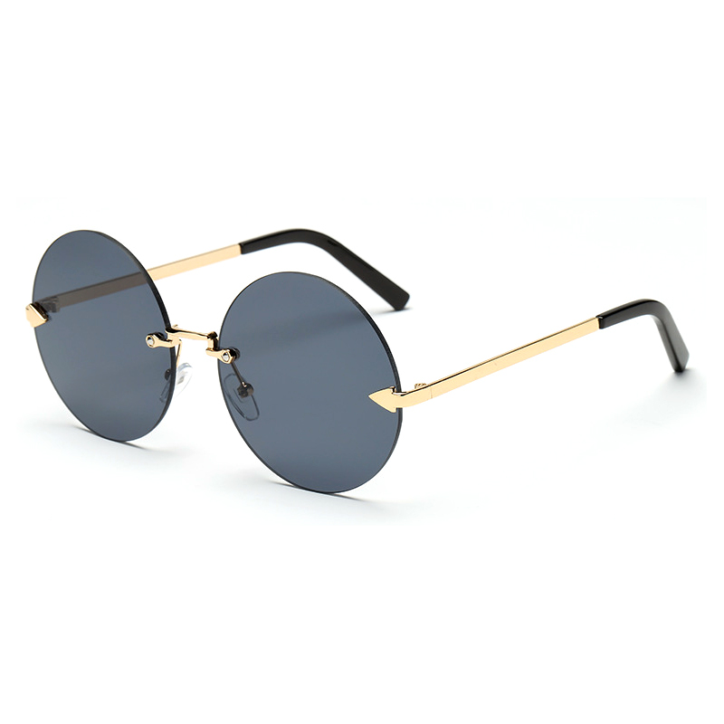 Lujosas gafas de sol redondas grandes Uv400 marca retromujer Lujosas gafas de sol redondas grandes Uv400 marca retromujer