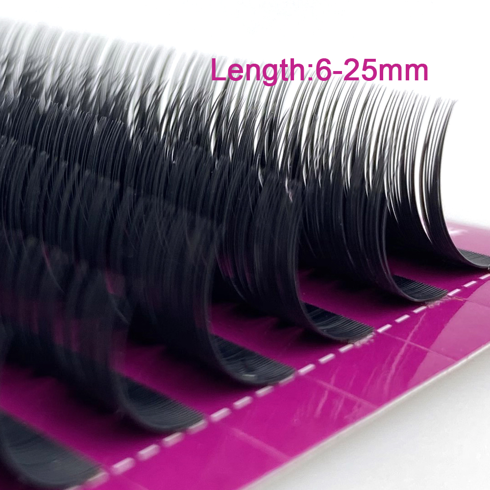 0,03 черные кашемировые русские лотки для наращивания ресниц, глянцевый лоток для наращивания ресниц из норки, 24 мм, шелковые мега-Объемные Накладные ресницы