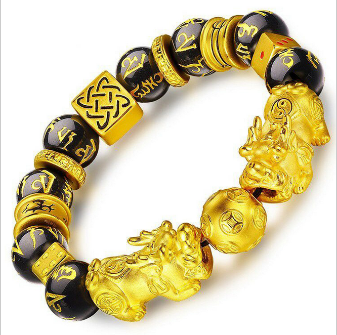石珠绣手镯与虎眼和双珠绣幸运勇敢的军队魅力珠宝为妇女 & 男