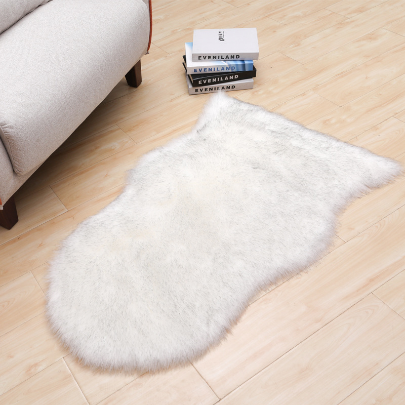 Wholesale long wool rug thick faux fur carpet floor mat tiles sheepskin with cheap price