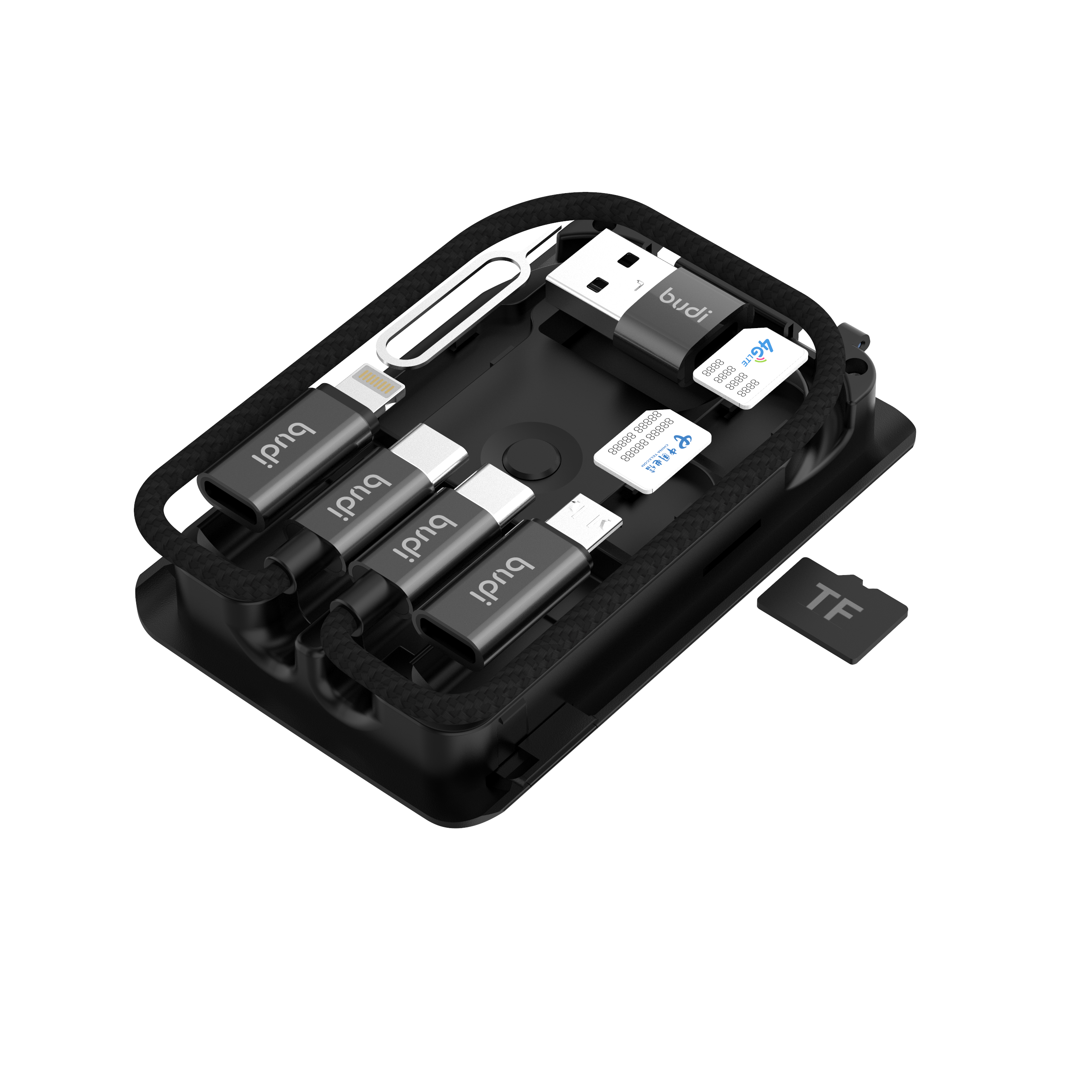 2020 г., зарядный кабель budi, товары, Заводская дешевая цена, новое беспроводное зарядное устройство, умный комплект с кардридером для TF-карт, карманным устройством для чтения памяти