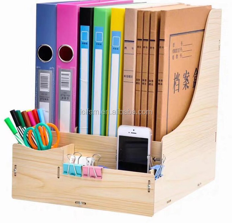 Натуральный Бамбук коробка для хранения с выдвижной книги конец дисплей стойки и лица ткани коробка