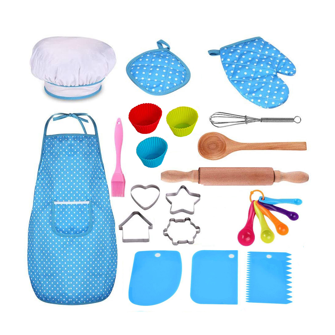 Amazon Горячий детский набор для приготовления пищи и выпечки, детский костюм шеф-повара, комплект для ролевых игр, подарок на день рождения
