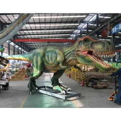 Prehistoric Amusement Park Playground View Large  Fiberglass dinosaur Giant Resin Raptor Dinosaur Animal Sculpture